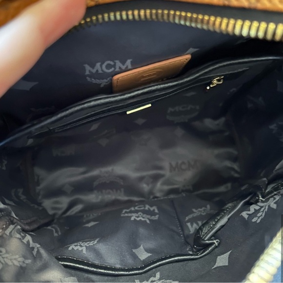 MCM Visetos Studded Colorblack Backpack, 13.5in x 10.5in - Picture 9 of 10